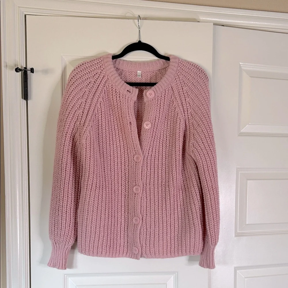 Womens Chunky Knit Cardigan Sweater - Picture 1 of 4